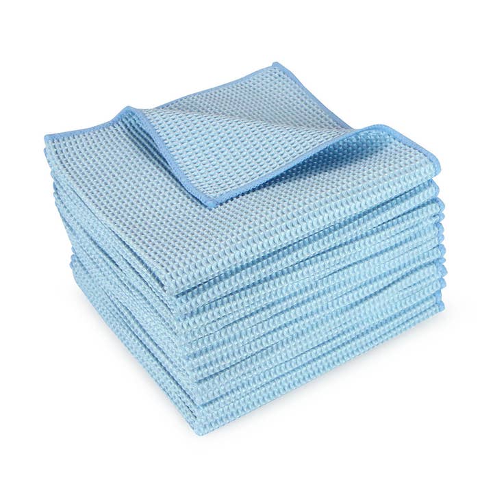 Case of 180 Waffle Microfiber Cleaning Cloths - 16 x 16 for wholesale by Arkwright Home