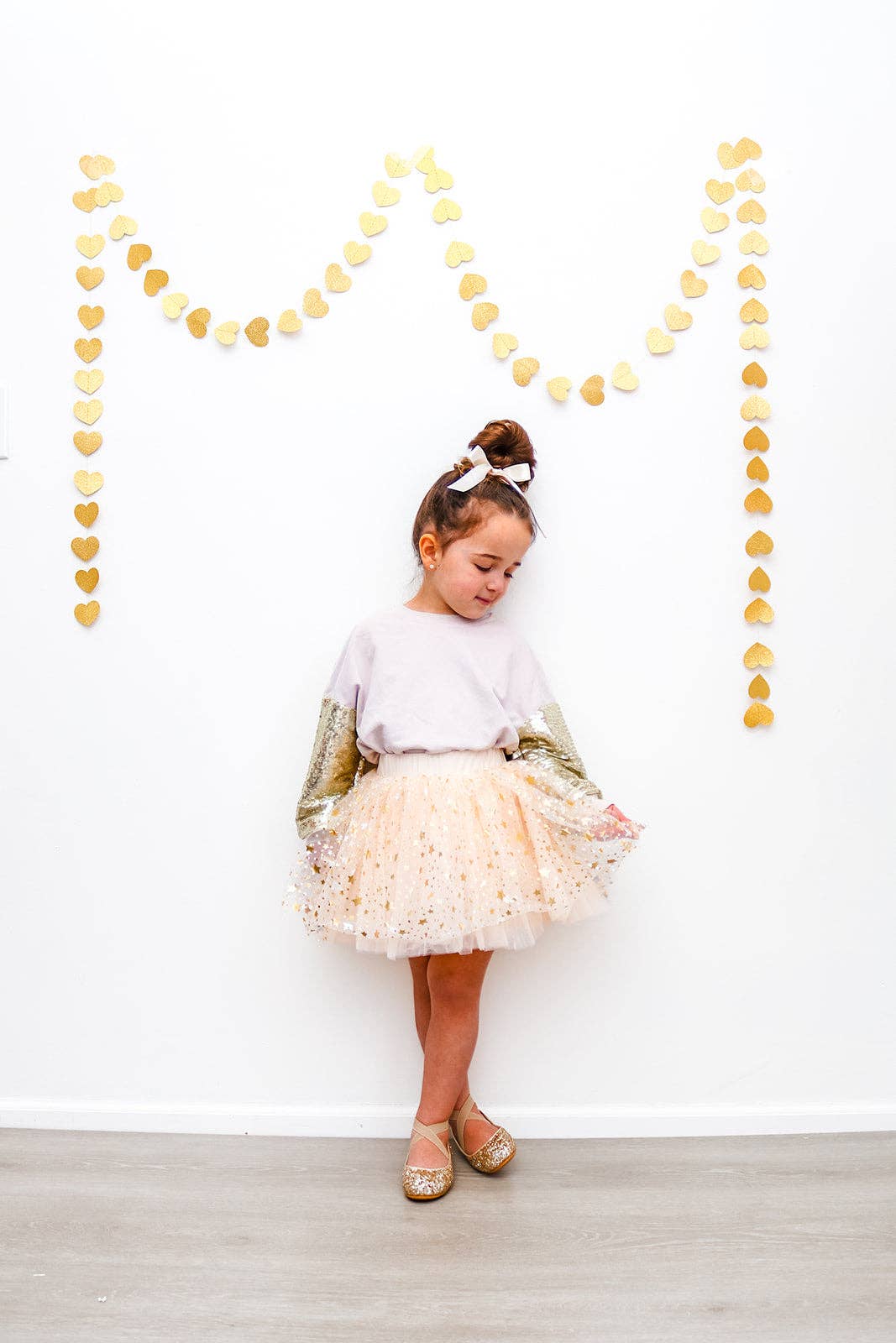 Fancy Shmancy Baby – wholesale Skort – Kids – Beige star tutu skort1