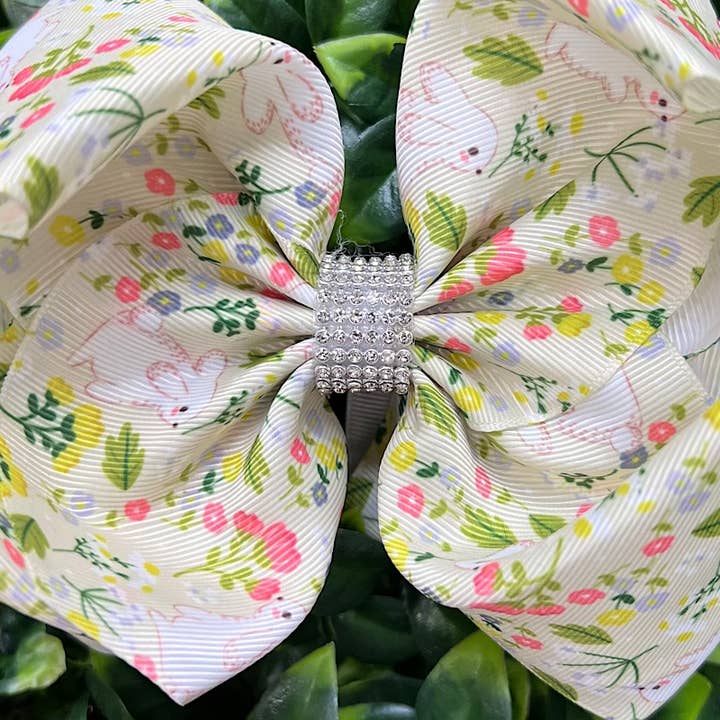 Kids Charm Online - Wholesale Hair Bow - Kids - EASTER BUNNY HAIR BOWS. 6.5" 4PCS/$10.00BW-DSG-989
