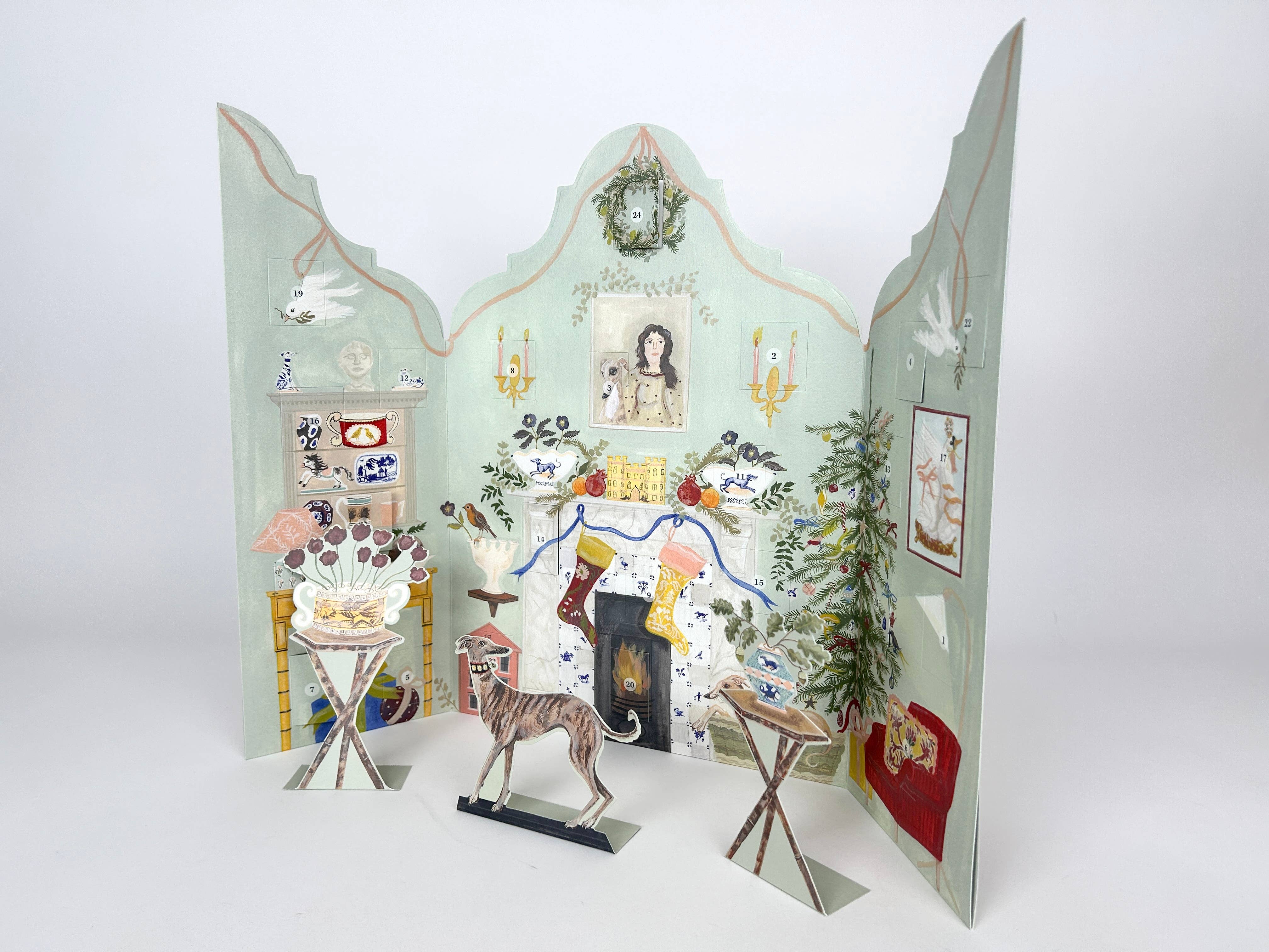 Art Angels - Wholesale Advent Calendar - Festive Dutch Gable Advent Calendar - Polly Fern1