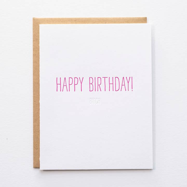SALE/ discontinued** Hidden Birthday Bitch Card for wholesale by Pistachio Press