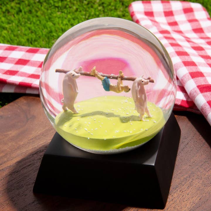 Demented Penguins - Wholesale Snow Globe - Pig Roast Snow Globe