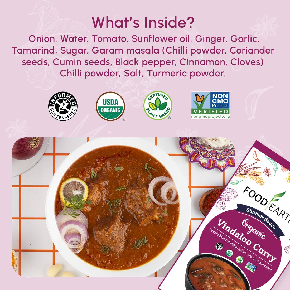 Food Earth - Vendita all'ingrosso Pasti pronti a lunga conservazione - Food Earth - Curry Vindaloo biologico 2