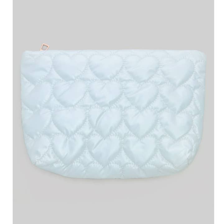QUILTED HEART MAKEUP TRAVEL POUCH for wholesale by Girly