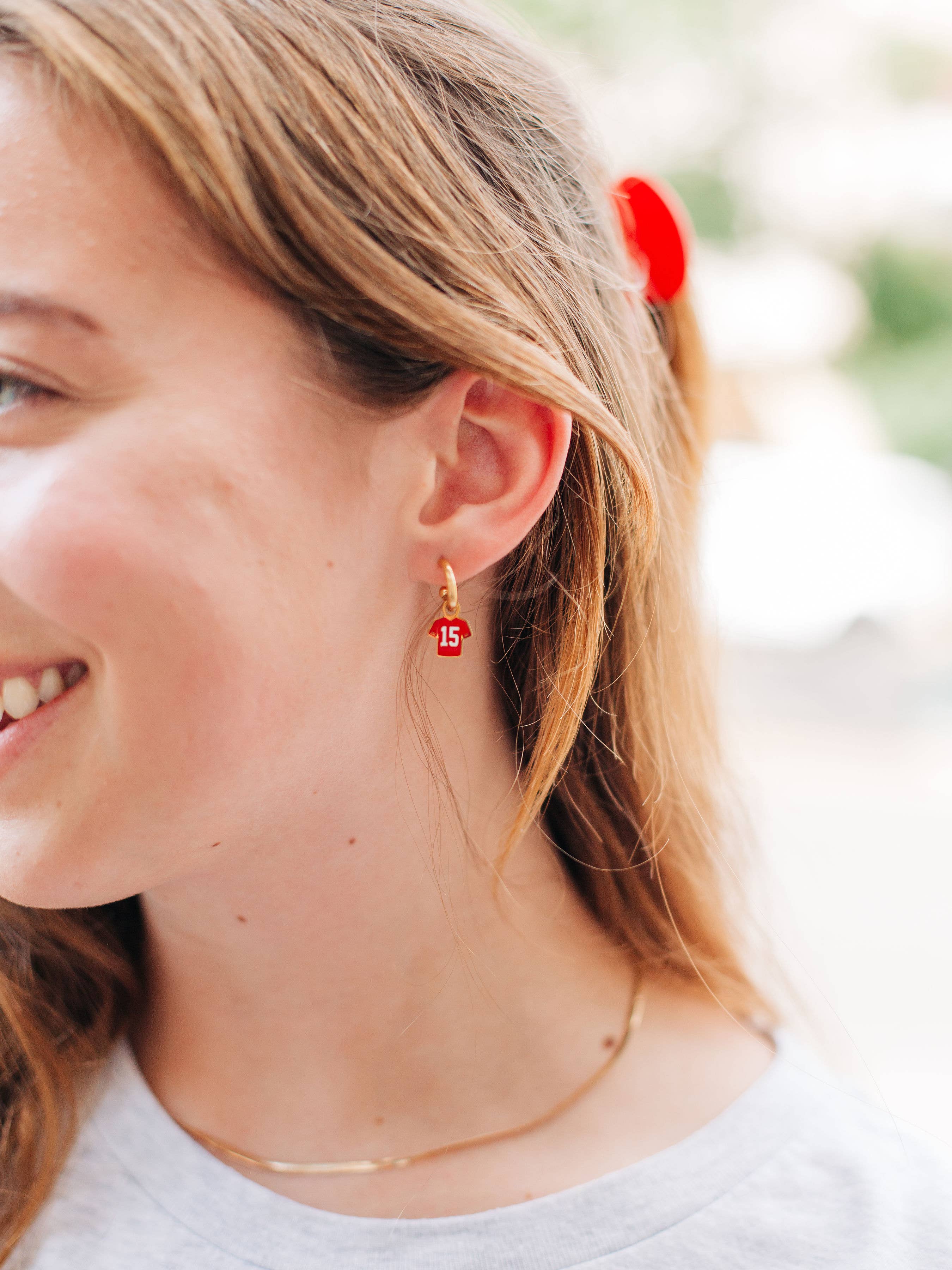 EB and Co. – brincos huggies por atacado – Brinco de Argola Huggie Kansas City Chiefs #15 Quarterback Jersey1