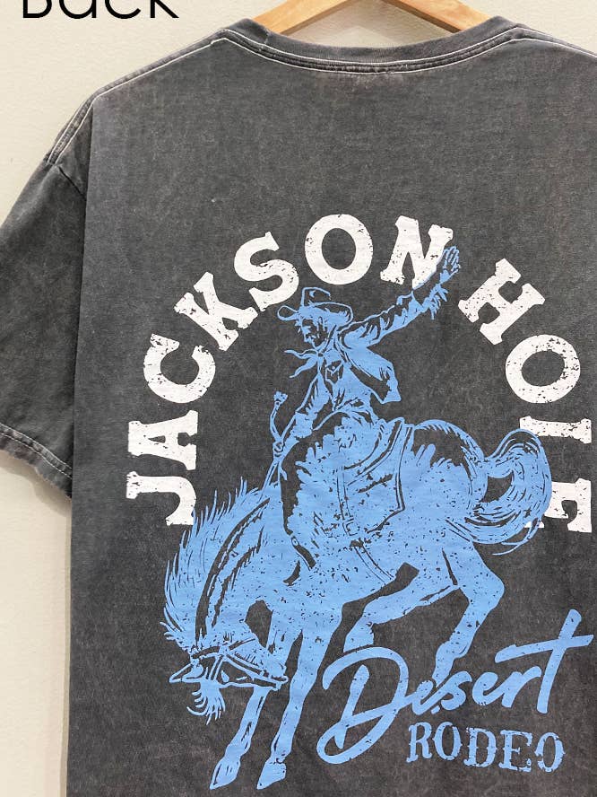 WARM CHARCOAL Jackson Hole Rodeo Tee for wholesale on Faire