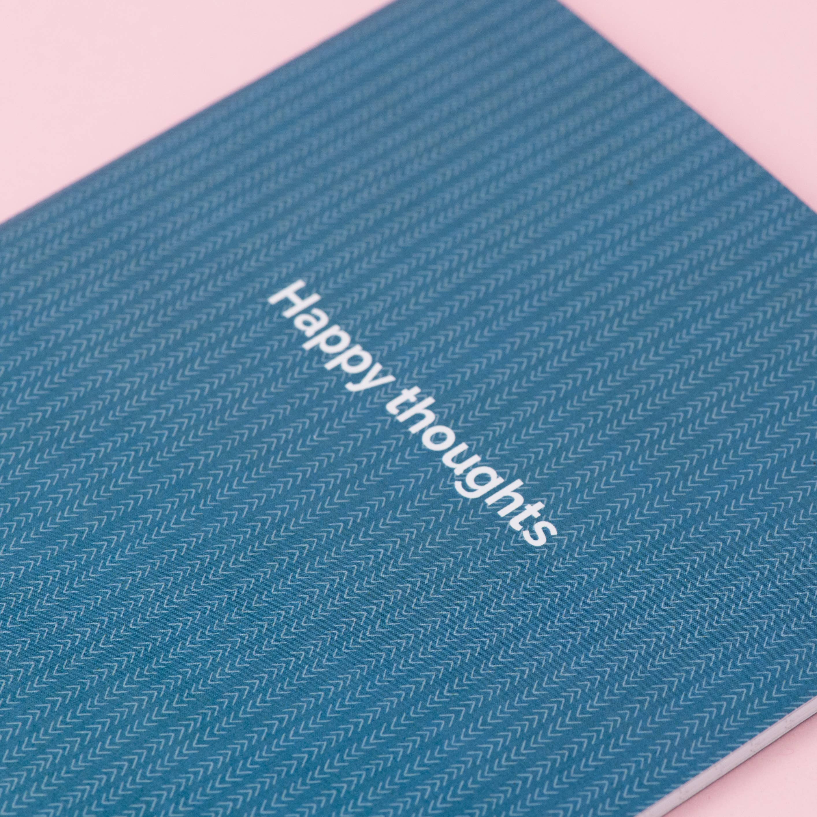 The Mood Club - Vendita all'ingrosso Quaderni - Happy thoughts - Quaderno di gratitudine A5 a righe verde teal3