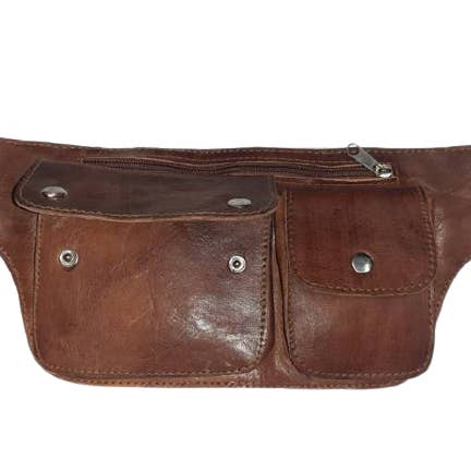 Double pocket waist bag for wholesale by Hecho a mano