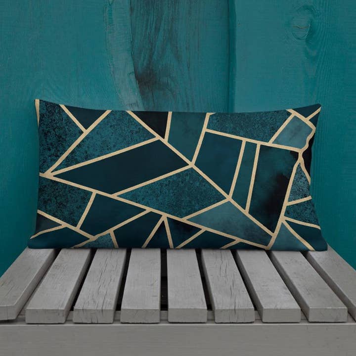 Deep Teal Stone Pudebetræk for engroshandel hos Cushion Covers Store