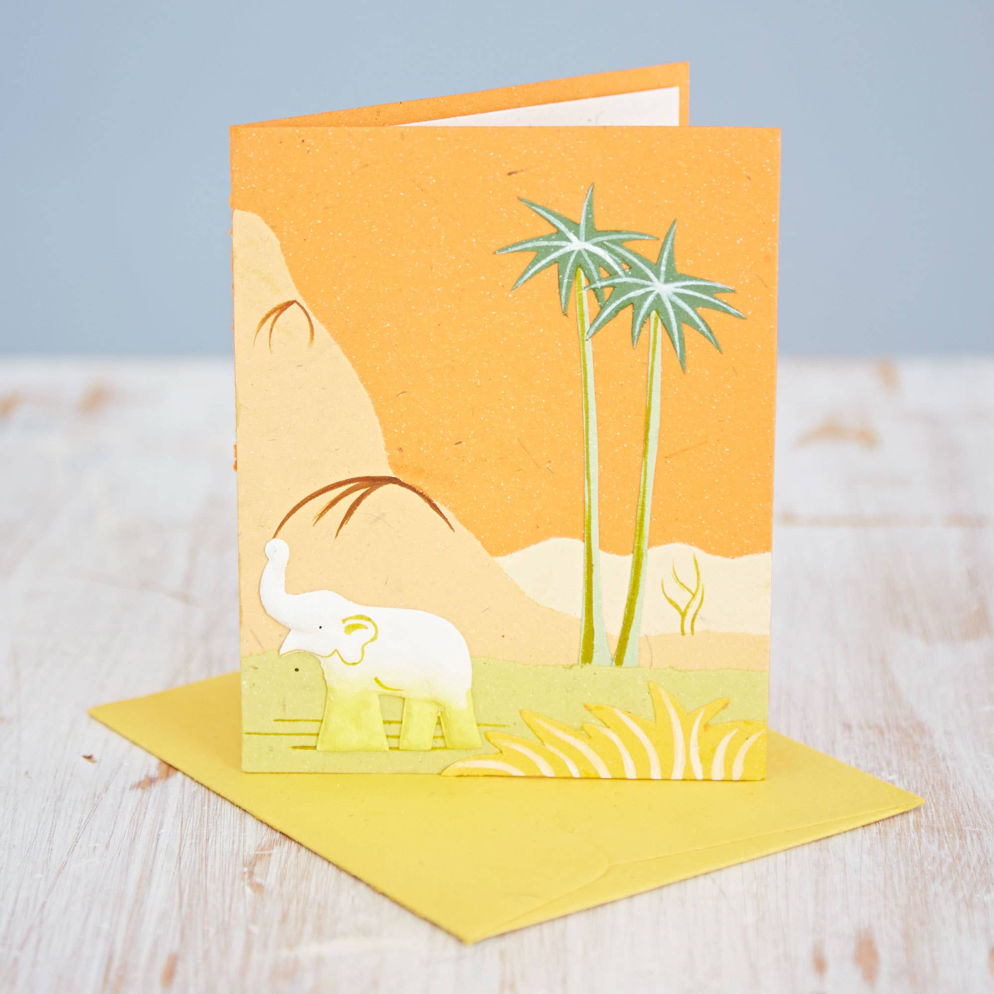 The Paper High Gift Company Limited – Cartão de saudação diária por atacado – Cartão de esterco de elefante colorido artesanal1