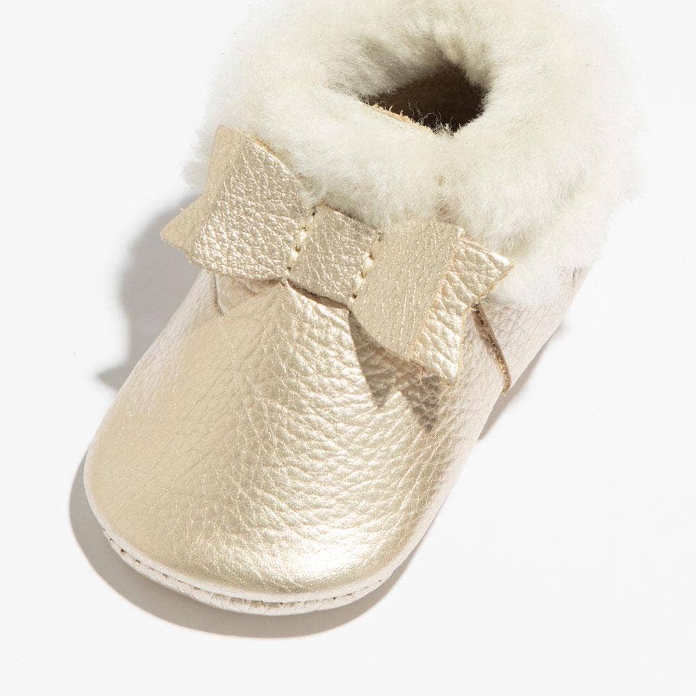 Freshly Picked – wholesale Stövletter – Baby – Platinum Shearling Bow Babysko1