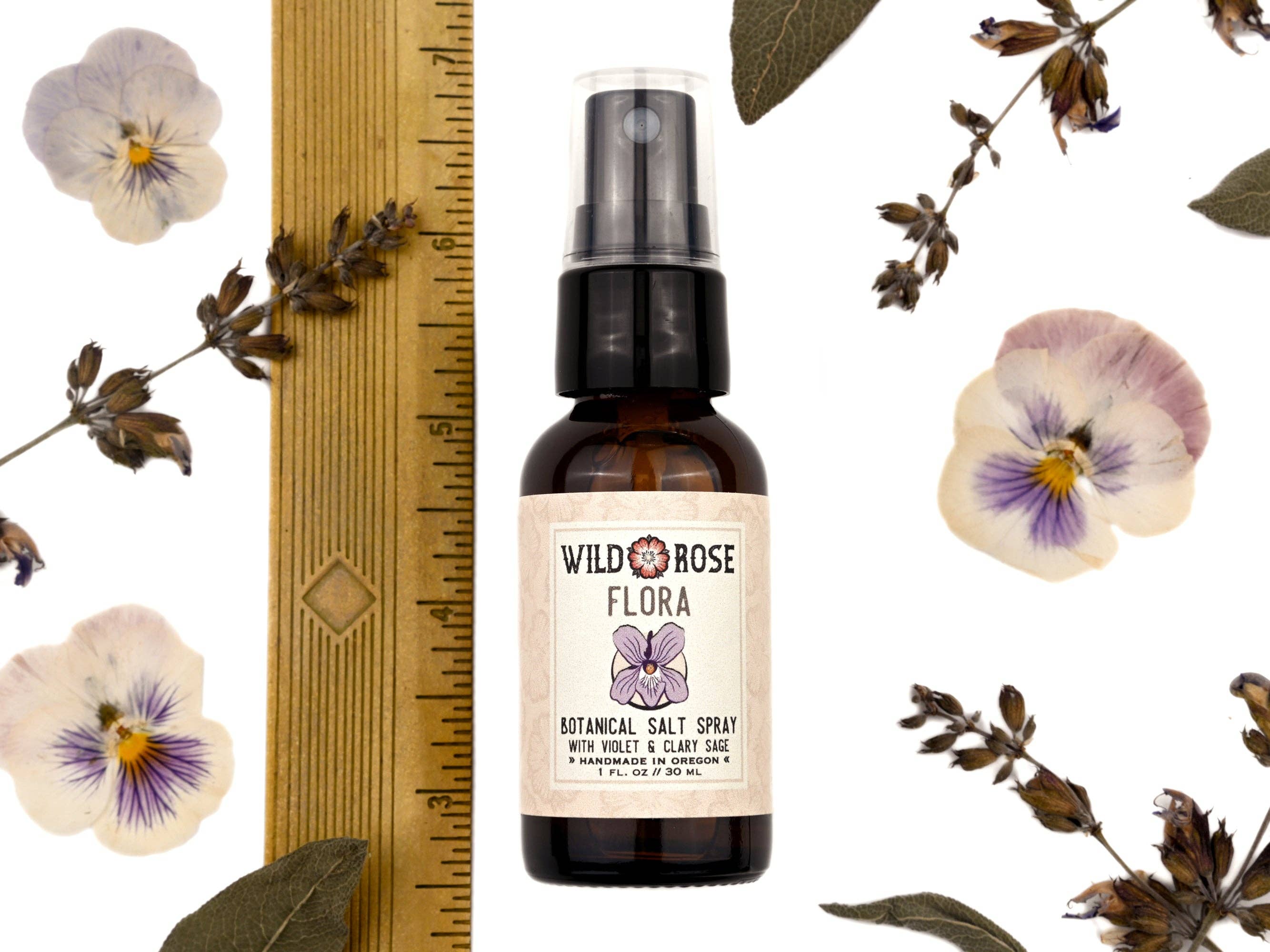 Wild Rose Herbs - Wholesale Hair Spray - Flora - Botanical Salt Spray 1oz // 30ml 1