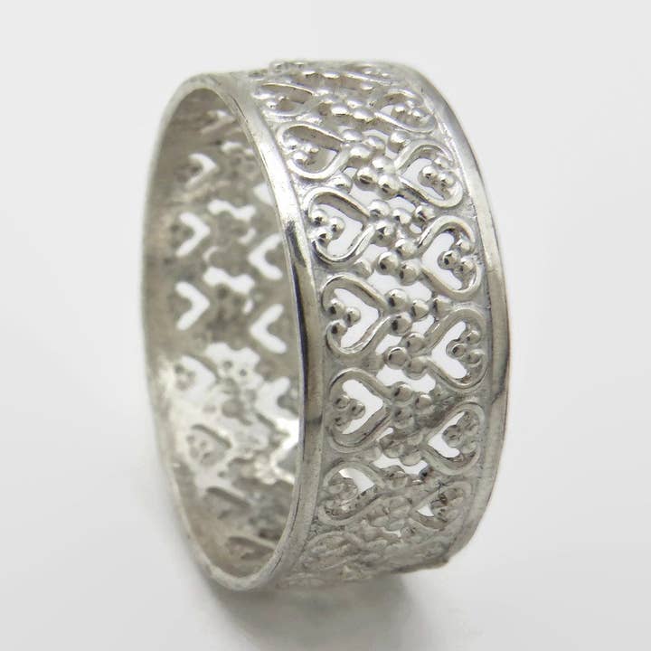 Queen Ring - Sterling Filigree Ring for wholesale by The Silversmith Jewelry