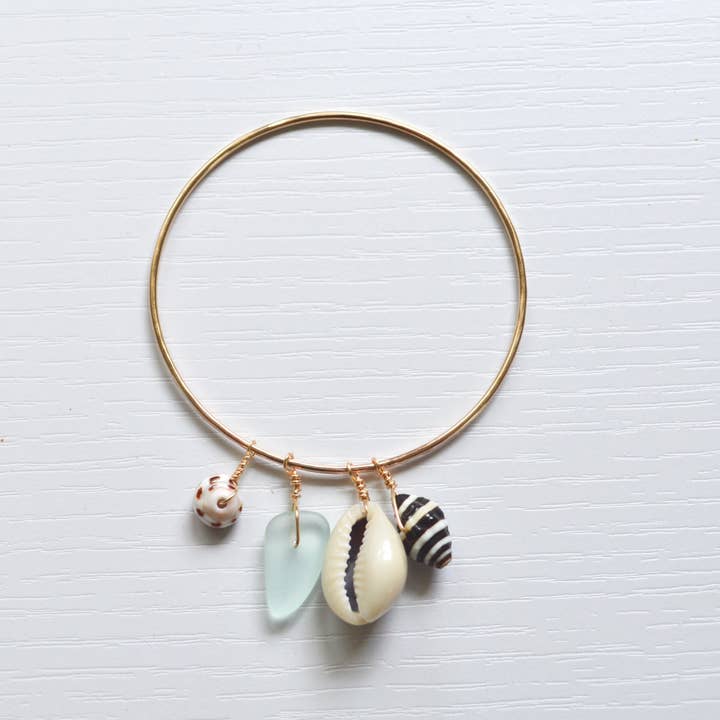 Salty But Sweet - Wholesale Charm/dangle bracelet - Ocean Charm Bangle Gold5