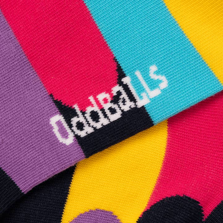 OddBalls – wholesale Socks – Unisex – Yellow Stripes - Ankle Socks1