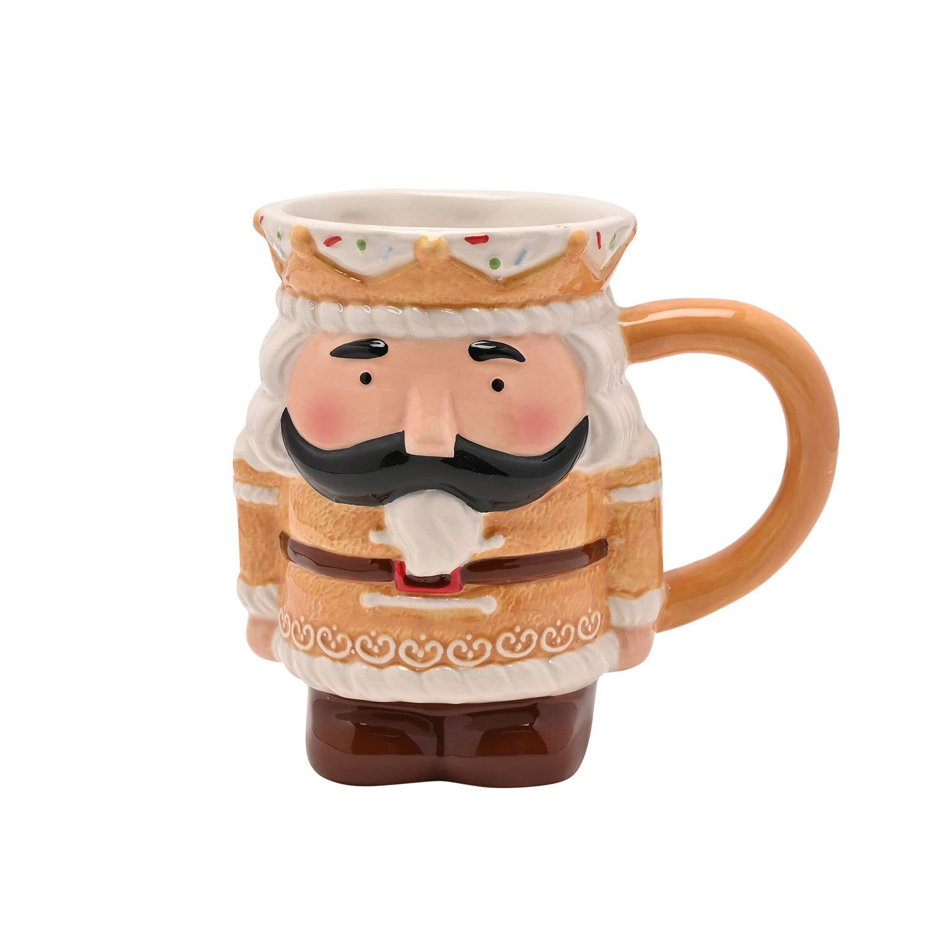 WIDDOP and Co. - Wholesale Drinking Glass/Cup - Santa & Friends Ceramic Gingerbread Nutcracker Mug0