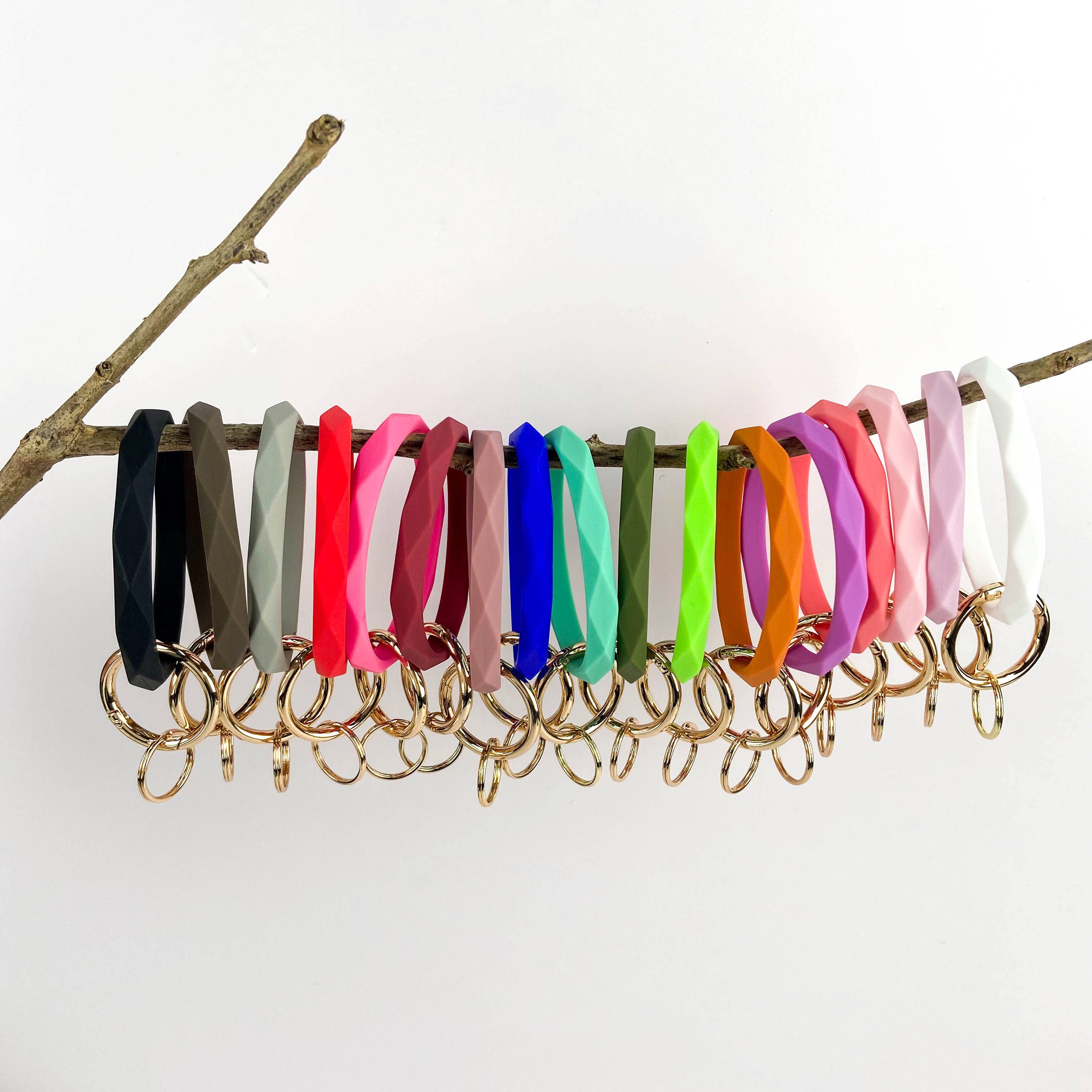 SoapElenGlen - Vente Bracelets porte-clés - Porte-clés en forme de diamant en silicone24