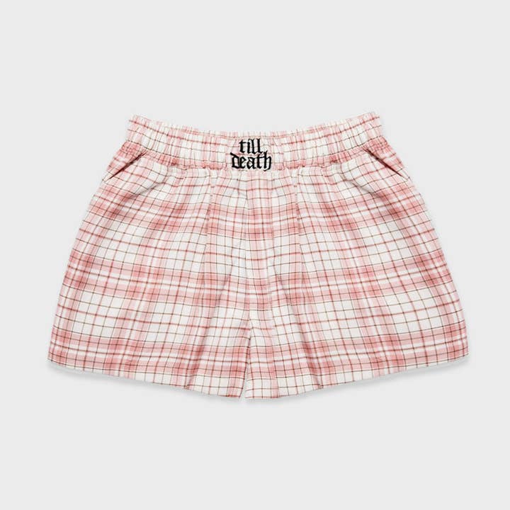 Till Death Check Boxer Shorts and other Purchase Wholesale boxers. Free Returns & Net 60 Terms on Faire trending on Faire.