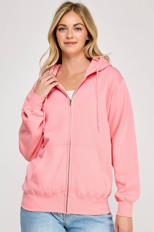 Vanilla Monkey - Wholesale Hoodie - Women's - Oversized Fleece Boyfriends Fit Zip Up Jacket17