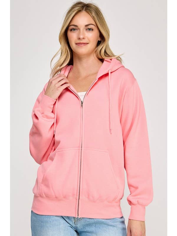 Vanilla Monkey - Wholesale Hoodie – Women's - Oversized Fleece Boyfriends Fit Zip Up Jacket7