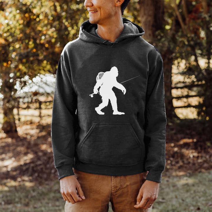 Sasquatch Fly Fishing Hoodie, Gildan 18500 Unisex Sweatshirt for wholesale by Hinterland Outdoors