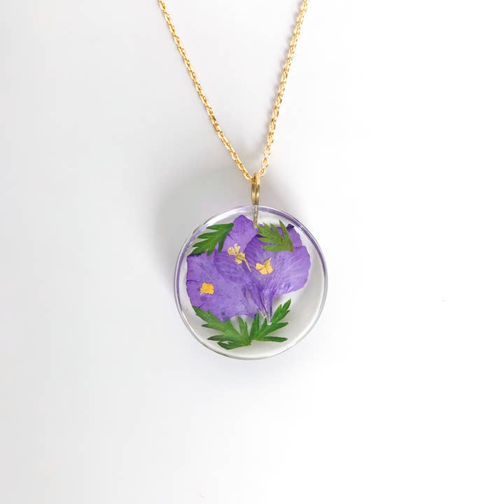 Belart Fair Trade - Vendita all'ingrosso Collana con ciondolo/pendaglio - Confezione da mezza confezione di collana con fiori in resina1