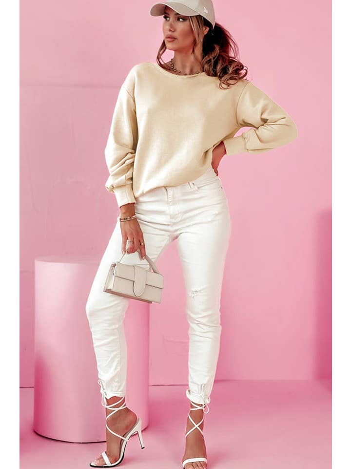 Amaryllis Apparel - Wholesale Sweatshirt - Women's - Back Bowknot Sweatshirt7