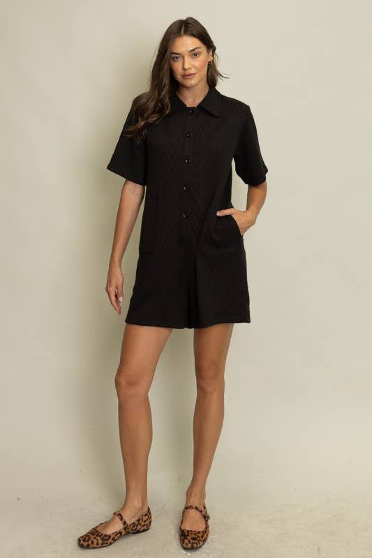 Heyson – Engroshandel Romper - Dame – LR1002_B Kortærmet Knaplukket Romper19