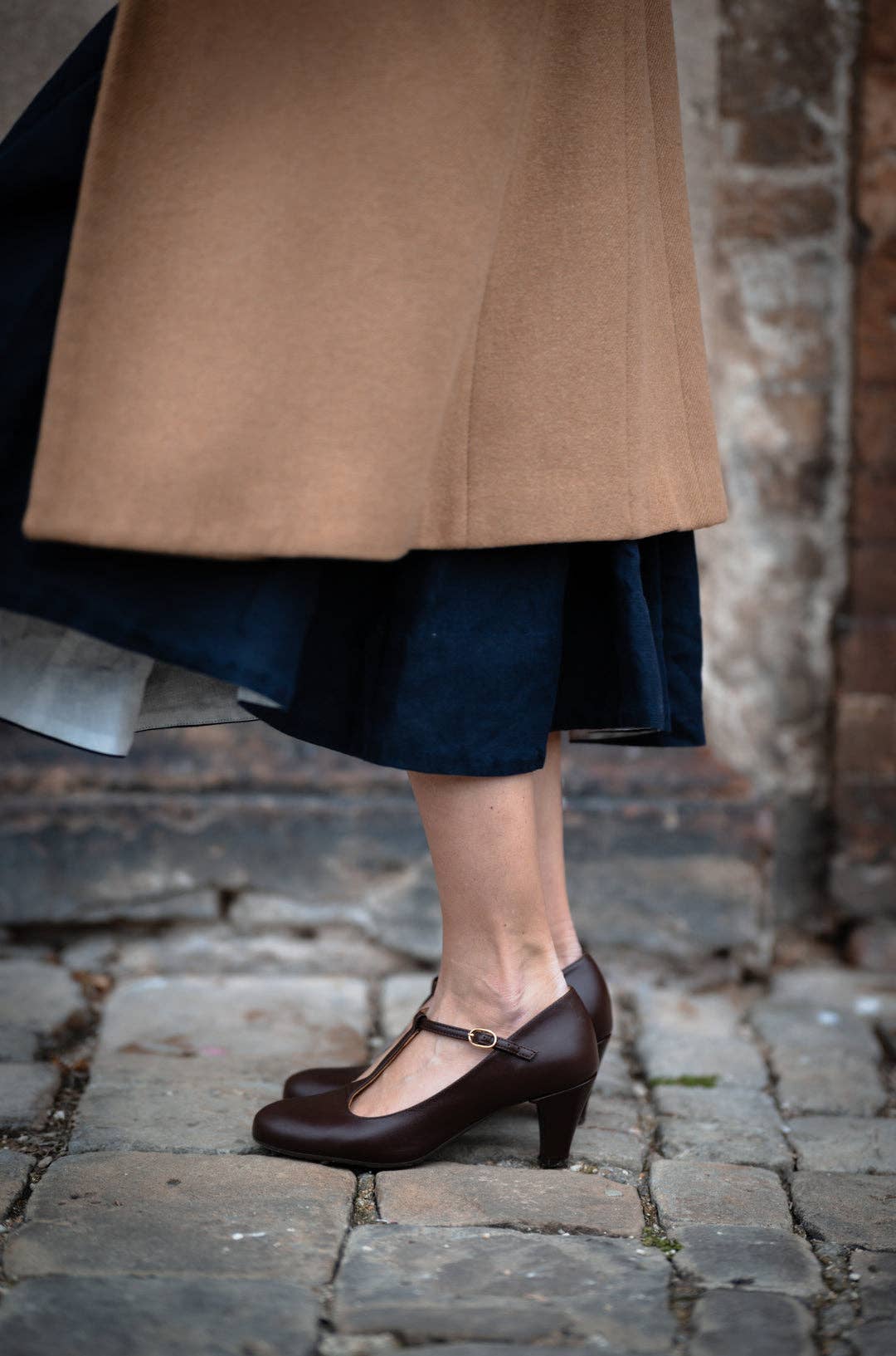 MIUMMASH DAMIAN TOMZIK - Wholesale Low Heels - Women's - Handmade Leather heels (5.5 cm)-Astrid-Chocolate Brown 35-422