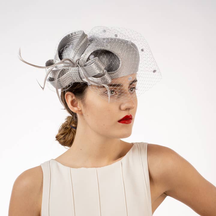KaKyCo - Wholesale Fascinator Hat - Women's - Satin Ribbon Veil Pillbox | 32155915