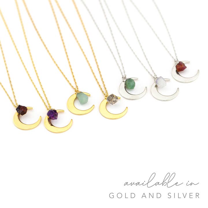 Delezhen - Vente Colliers à pendentif - Collier d'amitié péridot, lion, zodiaque, lune et pierre brute4