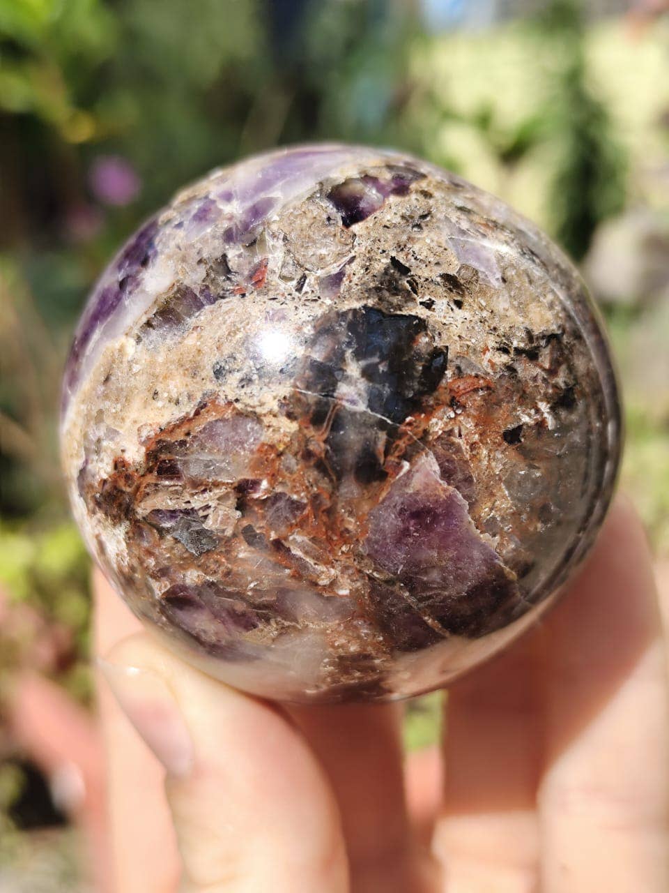 jiomind – wholesale Spiritual stone/crystal – Super 7 Quartz Crystal Sphere, Melody Stone, Sacred 7 Sphere11