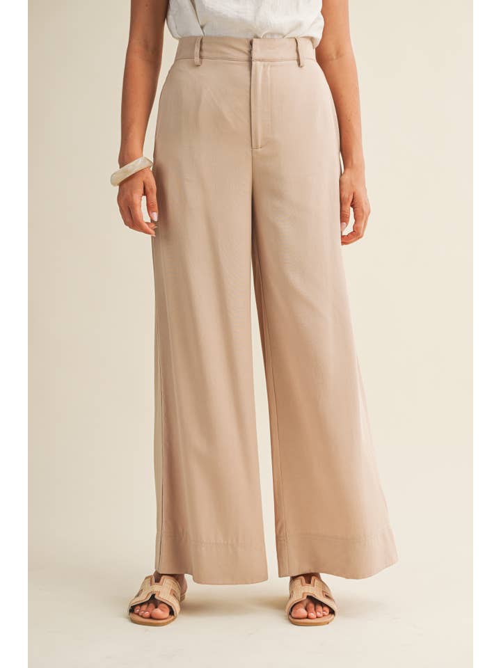 Mustard Seed - Venta al por mayor Pantalones - Mujer - PANTALONES ELÁSTICOS DE CINTURA ALTA Y PERNERA ANCHA1