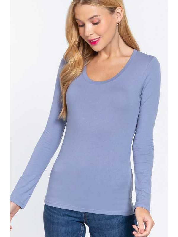 Vanilla Monkey - Wholesale Knit Top - Women's - Long Sleeve Scoop Neck Basic Top4