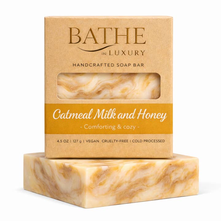 Oatmeal Milk and Honey Soap Bar – Gentle Nourishing Cleanse for wholesale by Bathe in Luxury