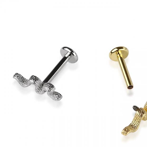 SCHLANGEN-CHARM MIT INNENGEWINDE 316L SS LABRET für den Großhandel von CRAVE