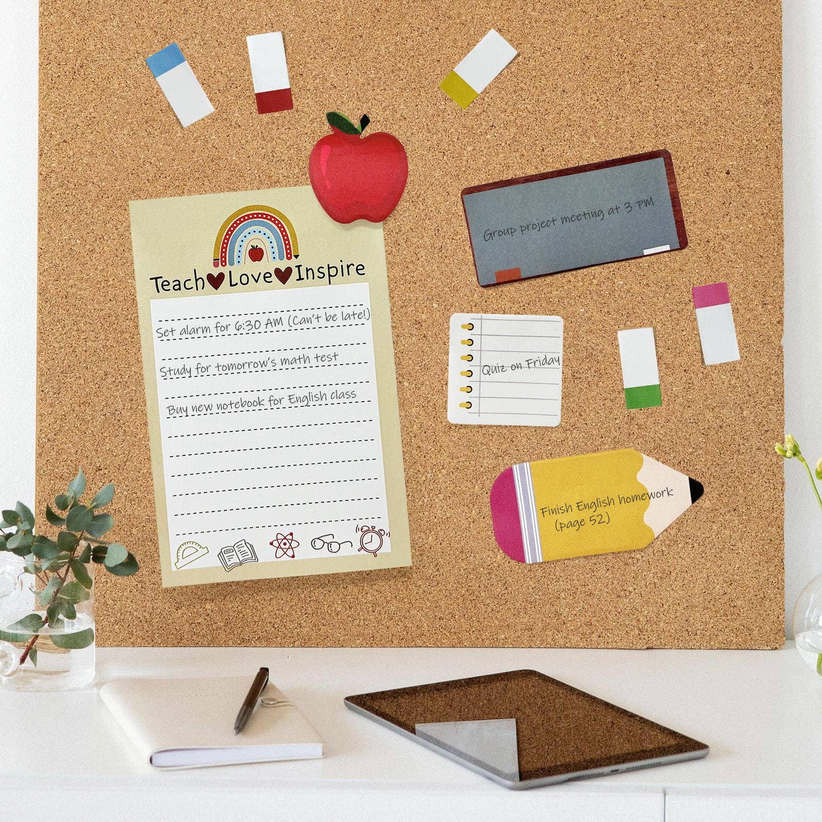 Wrapables.com - Vente Notes autocollantes/post-it - Ensemble de 440 feuilles de notes autocollantes Wrapables, Appréciation des enseignants3