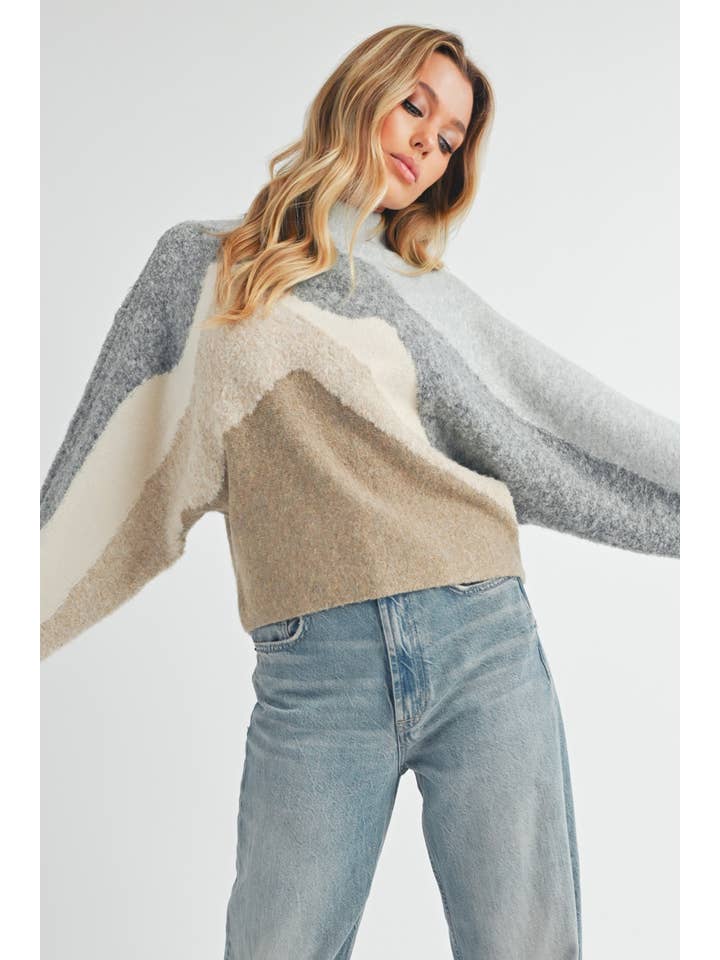 Gray Tan 3181EK Sweater 1 for wholesale on Faire