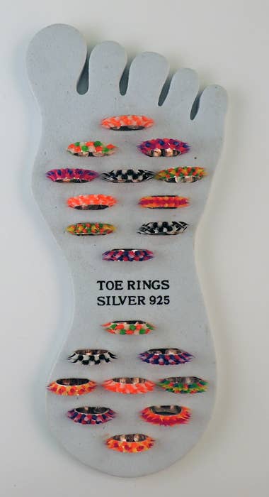 Peaceful Village Inc. - Wholesale Toe Ring - Silicon Soft Top Sterling Silver Toe Ring0