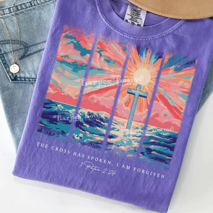 DTF Full Color Transfer - The Cross Has Spoken for wholesale by Small Biz Shipping Co