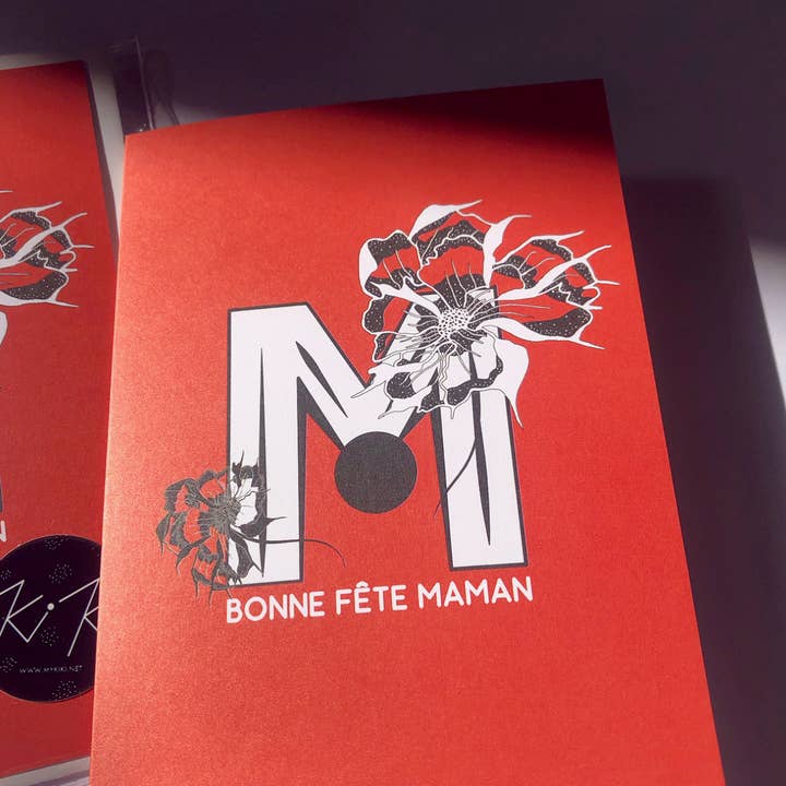 Kiki Gunn - Wholesale Mother's Day Card - BONNE FETE MAMAN - HAPPY MOTHER'S DAY - GREETING CARD - A64