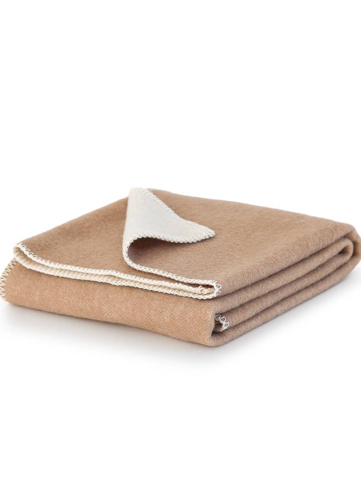 Wool crib blanket CAMEL - 100 x 140 cm for wholesale by MoST