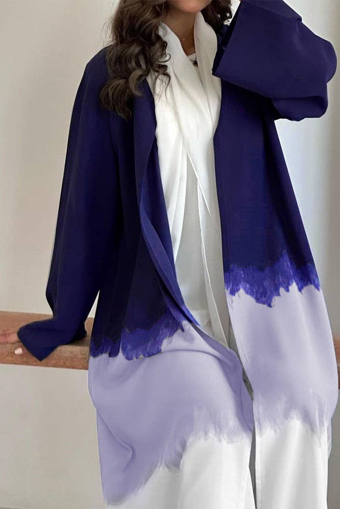 UNISHE - Wholesale Kimono - Women's - Summer Color Block Tie Dye Open Kimono ZK136911