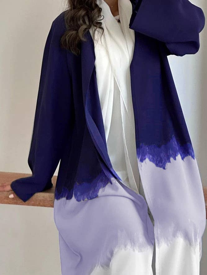 UNISHE - Wholesale Kimono - Women's - Summer Color Block Tie Dye Open Kimono ZK136911