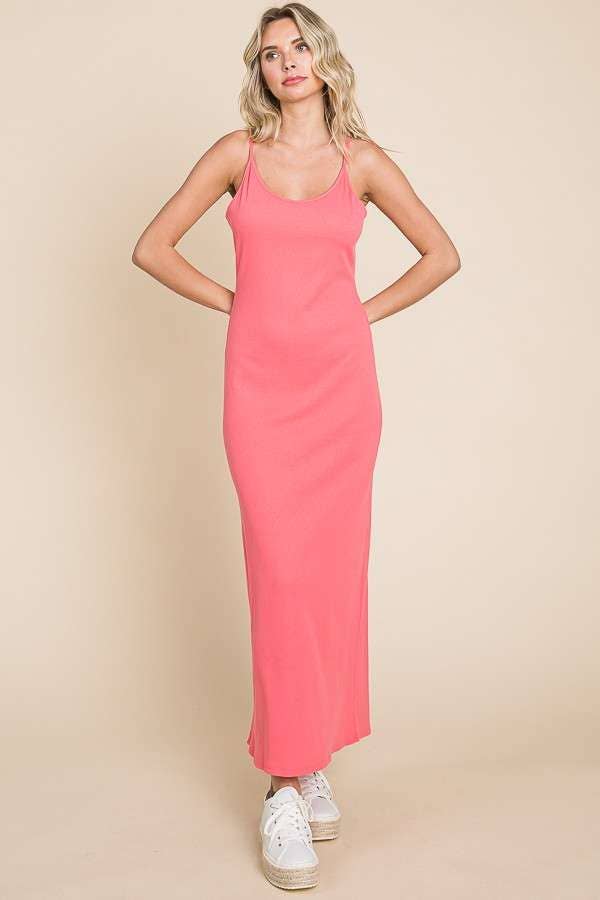 Culture Code – wholesale Dress – Women's – CRD1615 - SOLID SPAGHETTI STRAP MAXI SLIP DRESS12