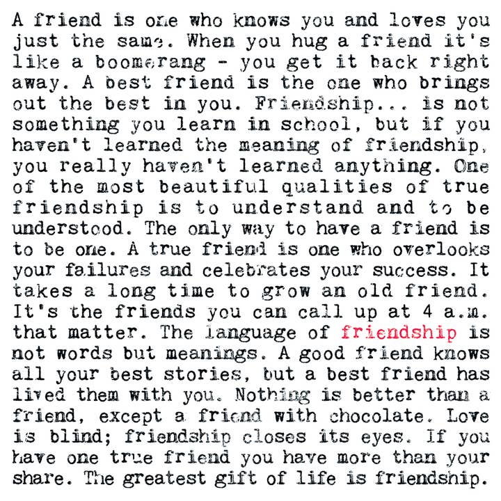 Coulson Macleod - Wholesale Friendship Card - Friendship Card, Heartwarming Quotes For Friends