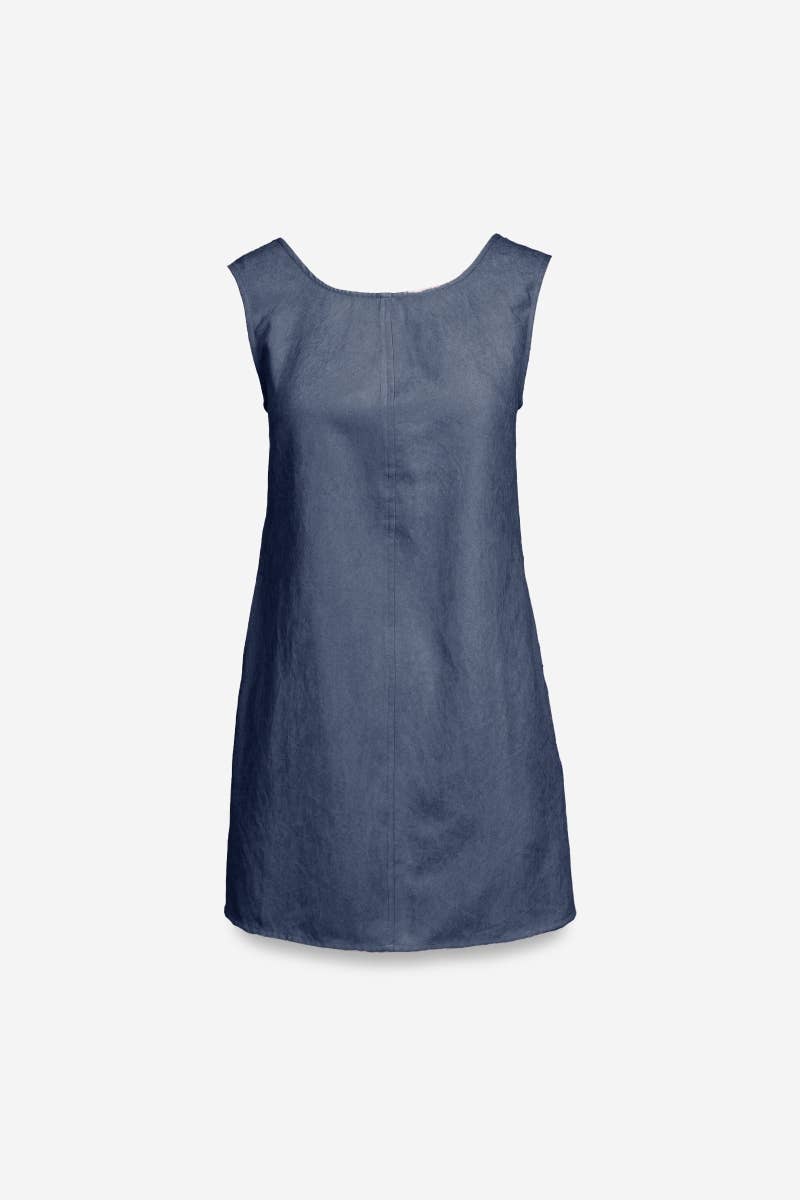 Naked Zebra - Wholesale Dress - Women's - Sleeveless Soft Matte Mini Shift Dress1