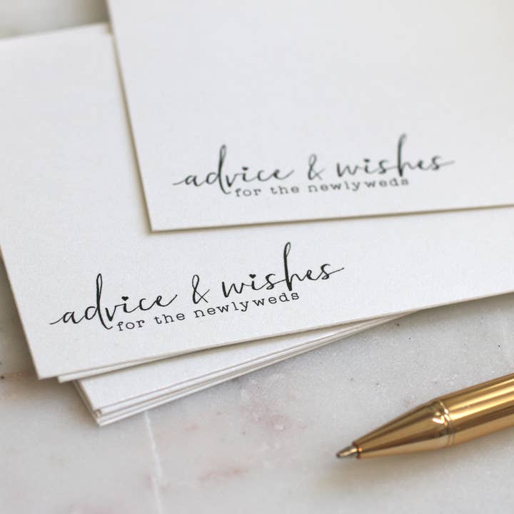 Advice & Wishes Newlyweds Wedding Day Guest Cards Box Set for wholesale by Marrygrams
