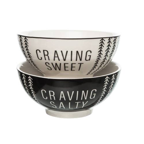 Salty/ Sweet Cer Bowls S/2 for wholesale by Totalee Gift