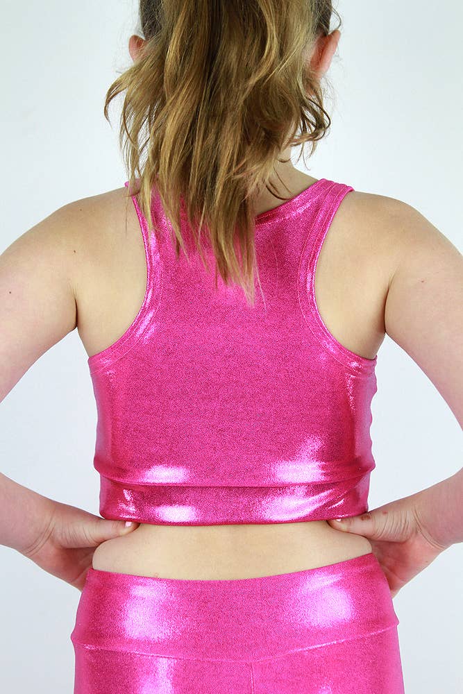 Rarr Designs - Wholesale Tank Top - Kids - Girls Crop Top Pink Sparkle2